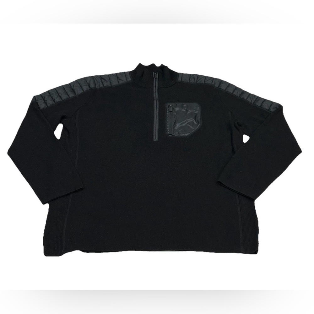 SmartWool Ski Ninja Half Zip Sweater Black Pullover Mens XL Merino Wool Blend